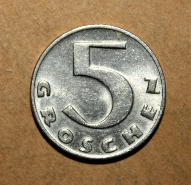 S12 - Austria 5 Groschen 1934 Uncirculated Coin - Thick Cross *** Nice