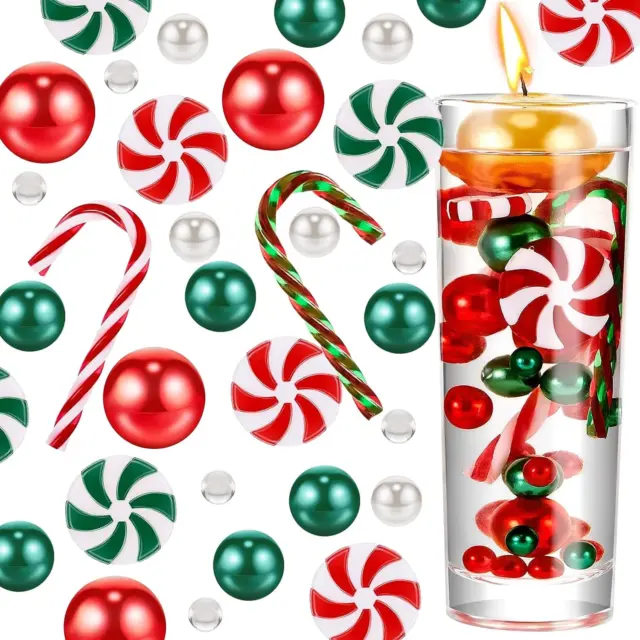 Christmas Vase Filler Weihnachtsperle Für Vasenfüller Floating Pearls Candy Cane