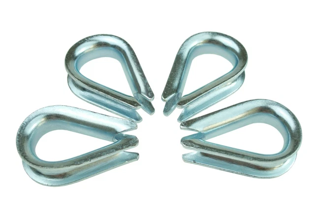10 Cosses Câble de Traction Cosses de Câble Pour Corde Ø 5 MM Zingué MCPL6325