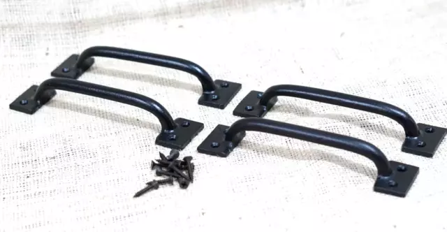 4 Drawer Pulls Black Style Cabinet Handles Grasp Door 6"  Kitchen Window Pull