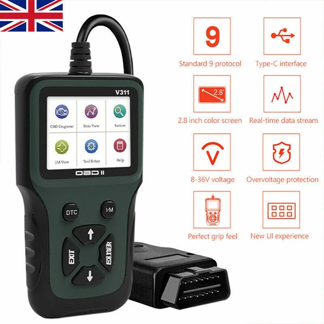 Bluetooth OBD2 Auto-Scanner V2.1 – Fehlercode Lesen/löschen, Kraftstoffdruck Checken, Für Windows & PDA