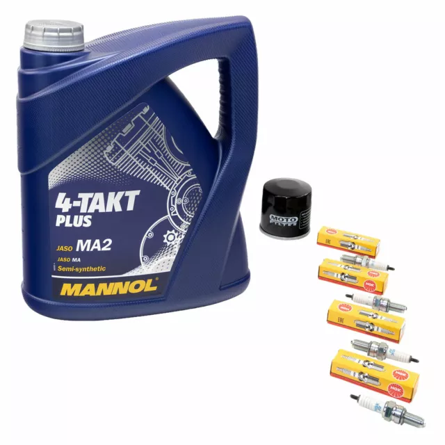 Pack de Maintenance Huile 4L pour Suzuki Gsx-R 1100 W GU75C 1993-1997 + Bougies