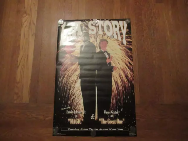 magic johnson and wayne gretzky l.a. story poster by costacos brothers