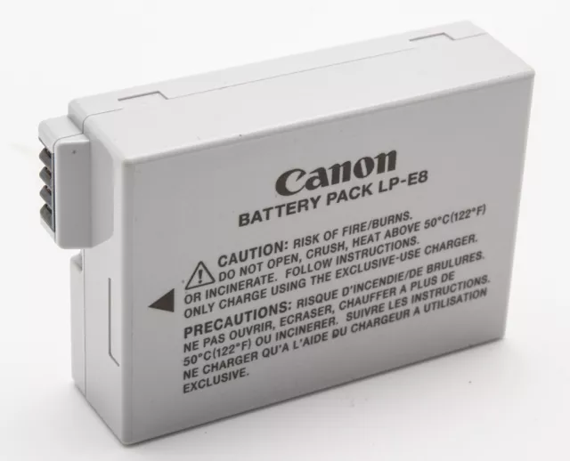 Original Canon LP-E8 LPE8 Batterie - Produits de Démonstration Pack pour EOS