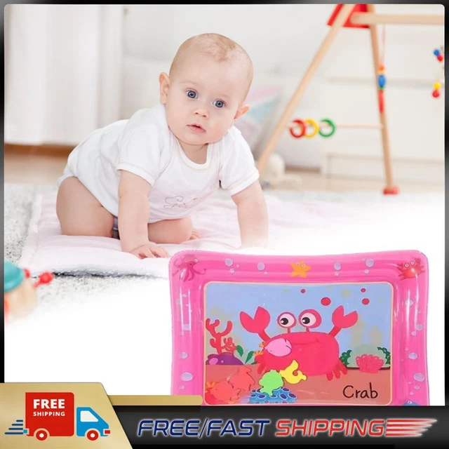 Animal Water Mat PVC Baby Water Play Mat Double Edge for Activity (Crab)