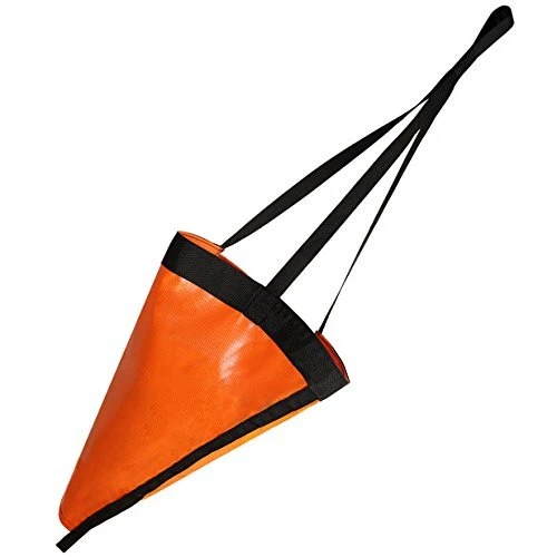 53-Inch Drift Sock Sea Anchor Drogue, High Visibility Orange Sea Brake for