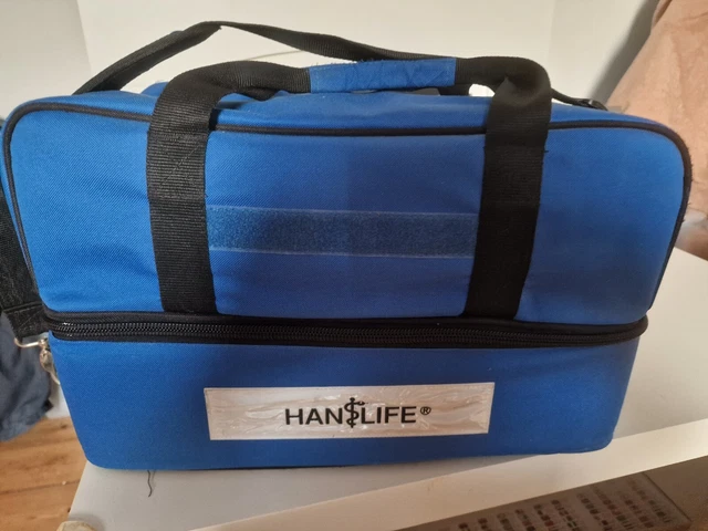 Notfalltasche HAN-LIFE, POLYESTER BLAU,  gebraucht, gefüllt, SCHULUNGSZWECKE