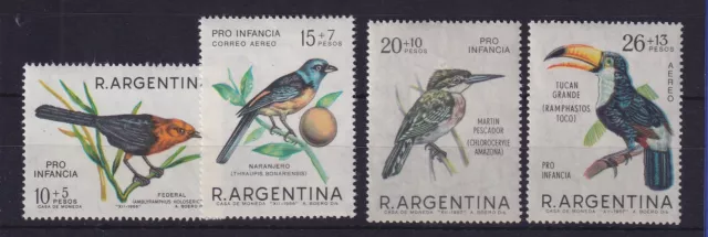 Argentina 1966/67 Native Birds Mi.-No. 952-953, 981-982 Mint **