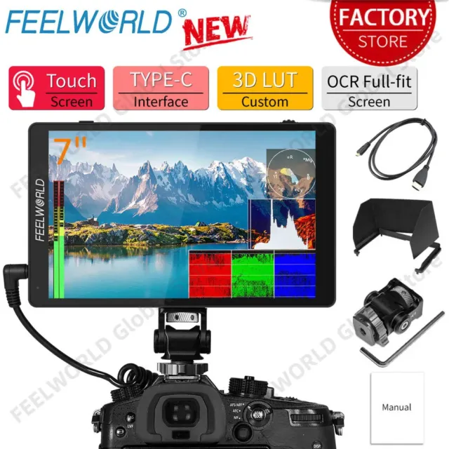 FEELWORLD F7 PRO 7“ 3D LUT 4K 60Hz Touch Screen HDMI DSLR Camera Field Director