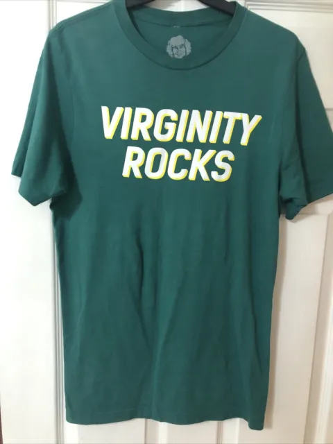 VIRGINITY ROCKS Green Tee Shirt. Size M. Worn Couple Of Times Only.