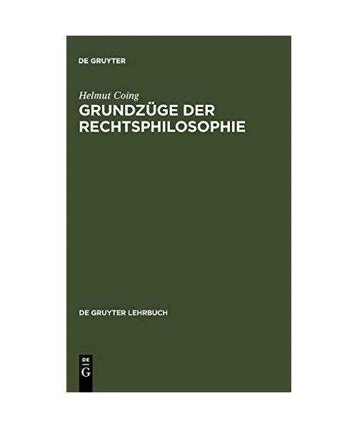 GRUNDZÜGE DER RECHTSPHILOSOPHIE, Coing, Helmut EUR 23,99 - PicClick ES