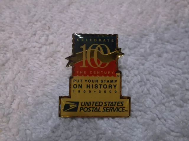 United States Postal Service Celebrate 100 Years Stamp History Pin USPS pinback