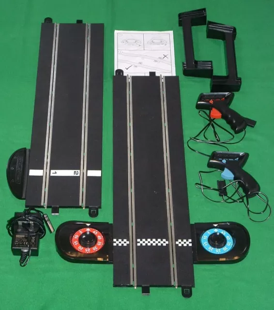 SCALEXTRIC C8528 Sport Track LONG START TRANSFORMER LAP COUNTER THROTTLES Set