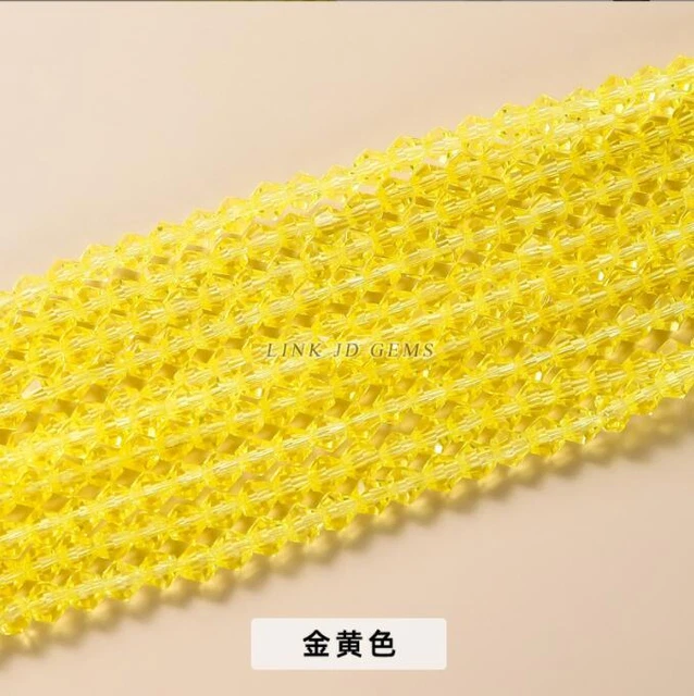 Wholesale 5pcs/package 4mm Crystal pointed beads diamond shaped glass beads