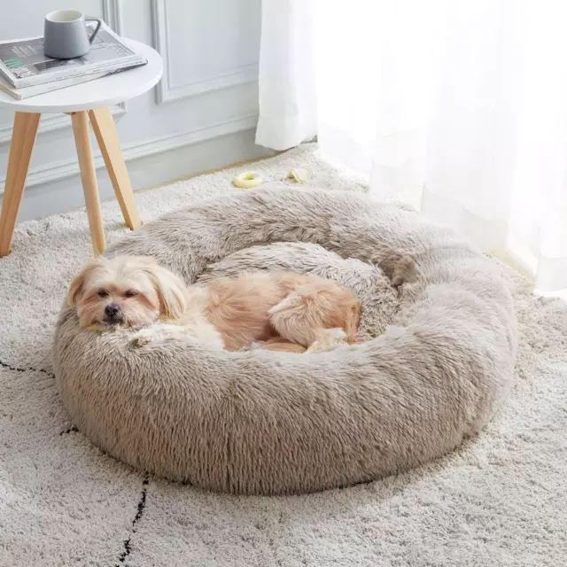 WESTERN HOME WH Calming Dog & Cat Bed, Anti-Anxiety Donut Cuddler Warming Cozy