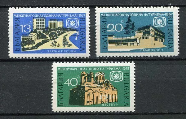 37706) Bulgarie 1967 MNH International Tourist Year 3v