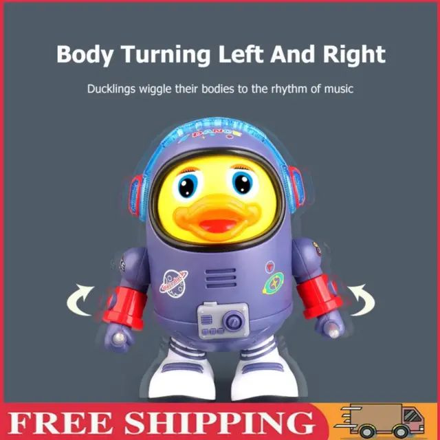 Electric Dancing Space Duck Movable with Music Light for Children Birthday Gift