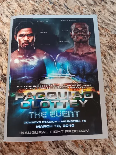 Manny Pacquiao vs. Joshua Clottey Boxing Event Program from 2010