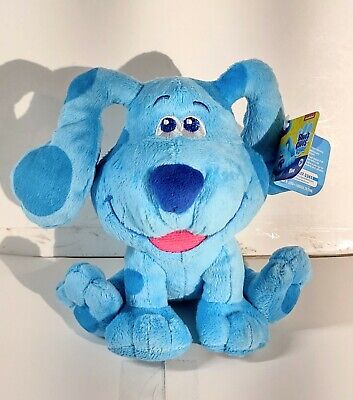 blue stuffed puppy