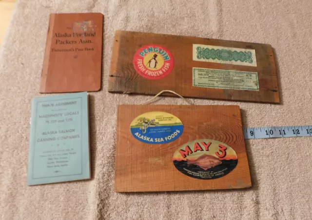 Vintage Salmon Fishing Label 4 items for the Alaskan Fisherman