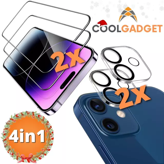 4in1 Panzer Set Glas für iPhone Samsung Xiaomi Pixel 9H Ultra HD TOP Schutzfolie