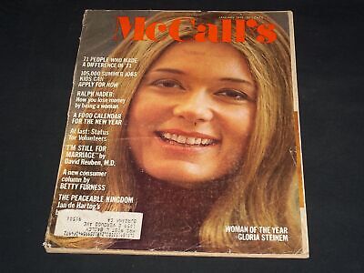 1972 January Mccall's Magazine - Gloria Steinem Front Cover - L 8591