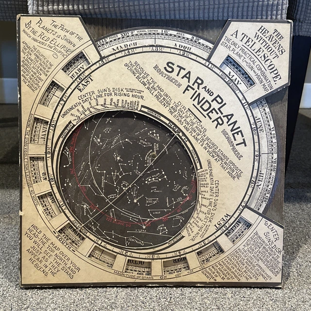 BARRITT-SERVISS Vintage STAR & PLANET Northern Hemisphere Finder Map