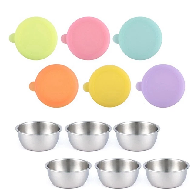 Contenedor de aderezo para ensaladas de 1,6 oz con tapas, contenedores de condimento para llevar, fugas