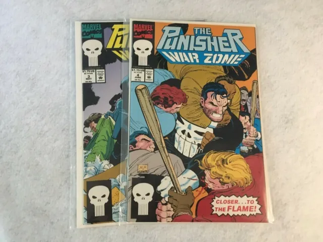 Lot Of 2 - The Punisher War Zone #3 & #4 - 1992 - Marvel Comics - Lot 159