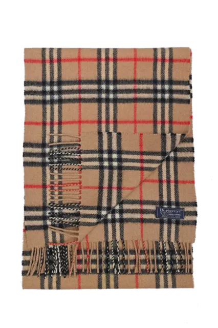 Genuine Burberrys 100% Lambswool Vintage Unisex Scarf