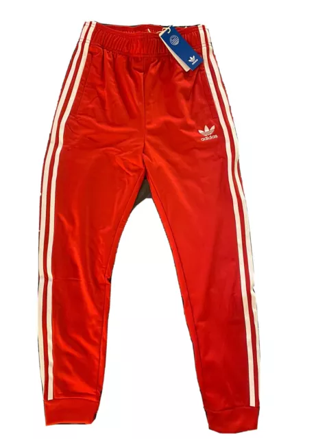 NEW adidas Originals Kids' Adicolor Superstar SST Track Pants RED BOYS Size: Med