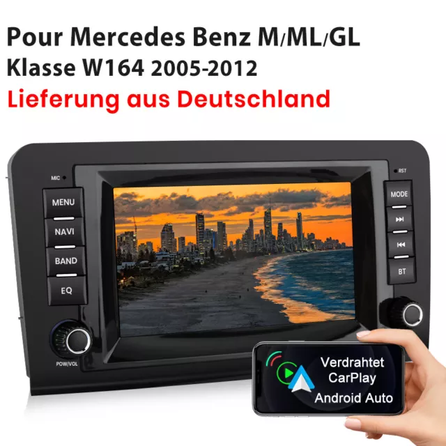 Autoradio GPS Pour Mercedes ML W164 GL GL320 Navi ML350 X164 2005-2012 Carplay