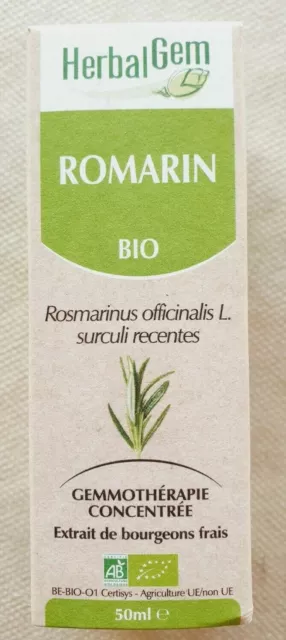 Extrait de bourgeons frais de romarin bio Herbal Gem 50 ml (mo)