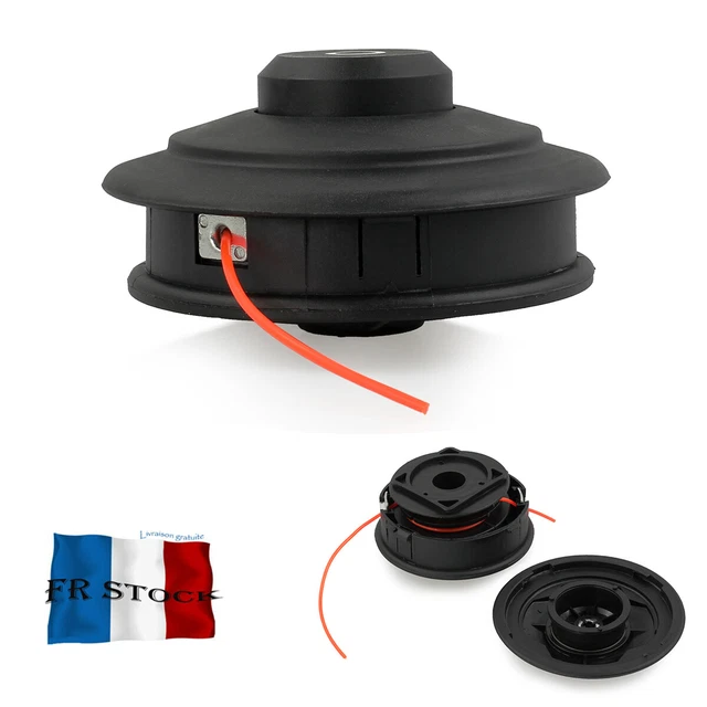 Tête De Débroussailleuse Universelle M8 M10 Avec Fil Nylon 2,4mm - Bobine Aluminium, 15m De Ligne