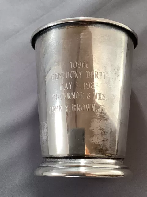 Vintage Silverplate Sheridan Taunton Silversmiths Mint Julep Kentucky Derby Cup