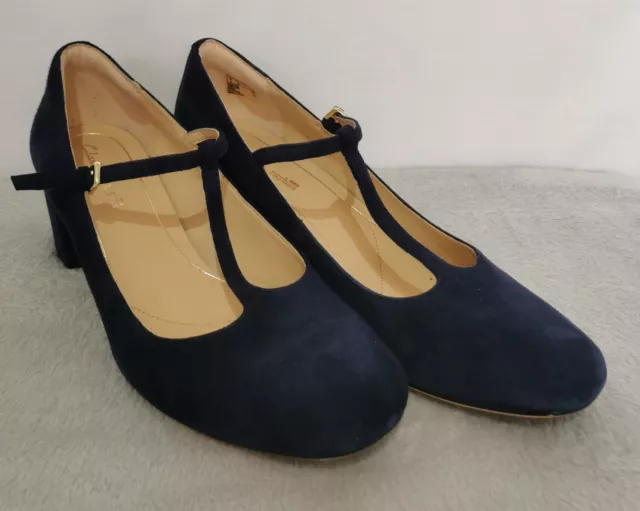 NEW CLARKS ORABELLA Fern Ladies Burgundy Suede T Bar Court Shoes UK 4.5 D 29.99 PicClick UK