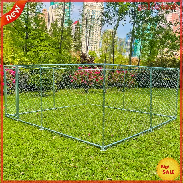 10x10ft Metal Dog Fence Play Pen Pet Metal Cage Indoor Outdoor Run Kennel USA