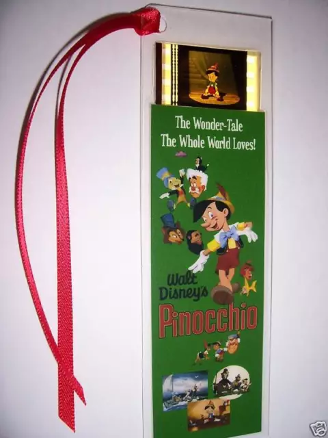 PINOCCHIO Disney Movie Memorabilia Film Cell Bookmark