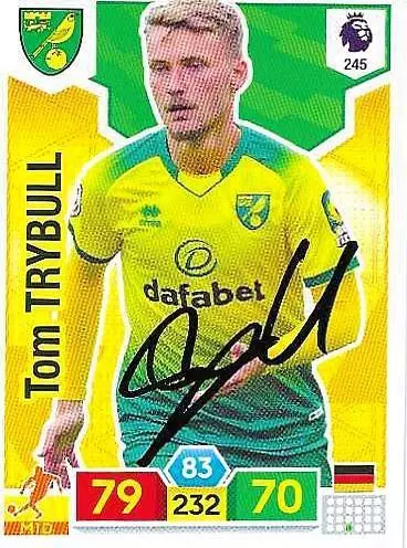 Tom Trybull Signed Norwich City Panini Adrenalyn Card - 2019