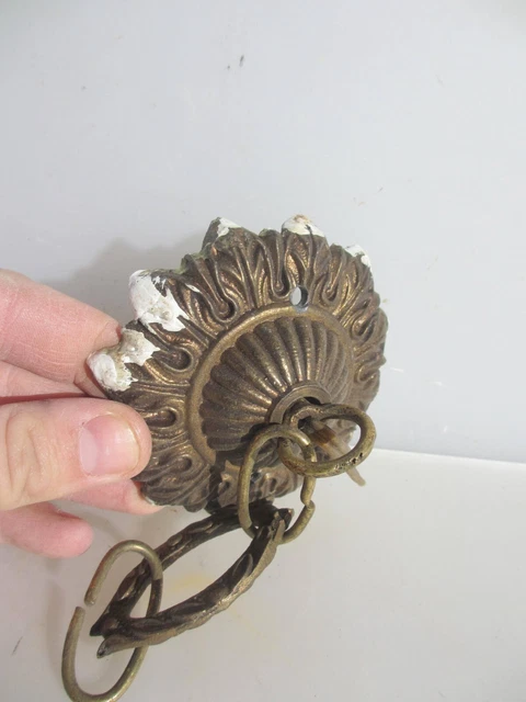 Vintage Gold Metal Ceiling Light Hook Chandelier Rose Old Rococo Antique STYLE 8