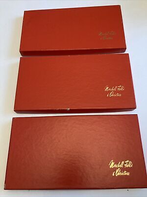 Vintage Red With Gold Lettering Marshal Field Small Gift Boxes