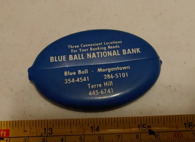 Vintage Blue Ball National Bank Morgantown Terre Hill PA Advertising Coin Wallet