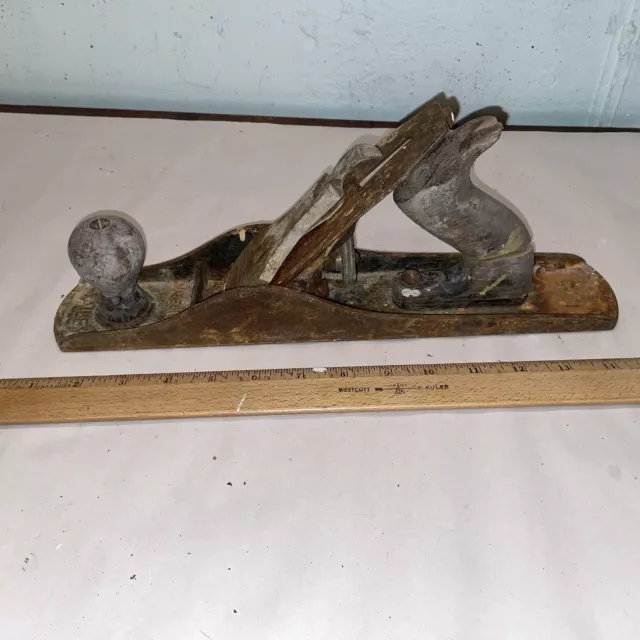 Vtg Stanley Bailey No. 5 Carpenters Wood Plane 14" Smooth Bottom Made in USA