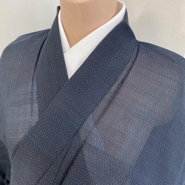 JAPANESE KIMONO TSUMUGI PURE SILK VINTAGE ANTIQUE 143cm 4' 8" 2423