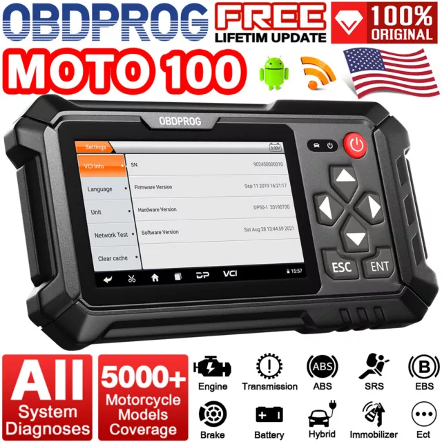 OBDPROG MOTO100 Motorcycle ECU Coding Programming Scanner Diagnostic Tool