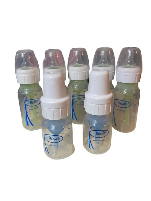 Dr. Brown’s Anti-Colic Baby Bottle Lot Five 4oz Bottles and Two 2oz Bottles