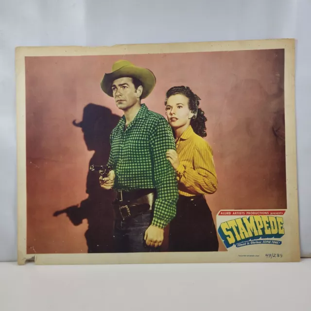 Gale Storm Rod Cameron STAMPEDE Original 1949 Movie Theater Lobby Card L85