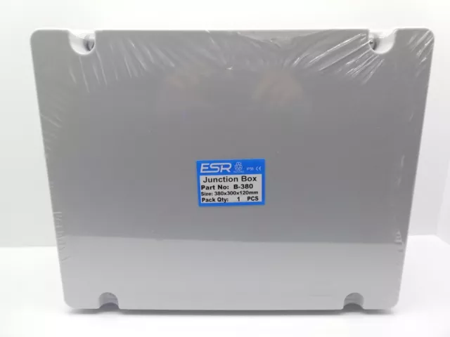 ESR ENCLOSURE JUNCTION BOX ADAPTABLE PVC PLASTIC IP56 WATERPROOF 380x300x120mm