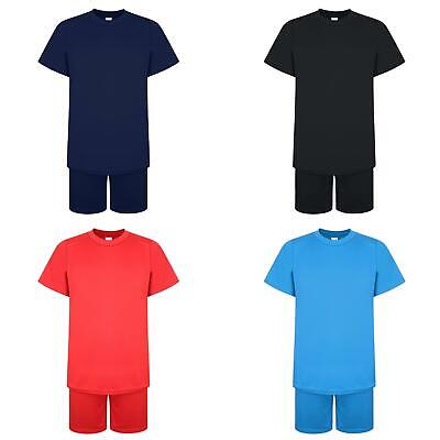 Kids 2 Pcs Top Bottoms Football Set Sport T-Shirt and Shorts Training Suit 4-14Y
