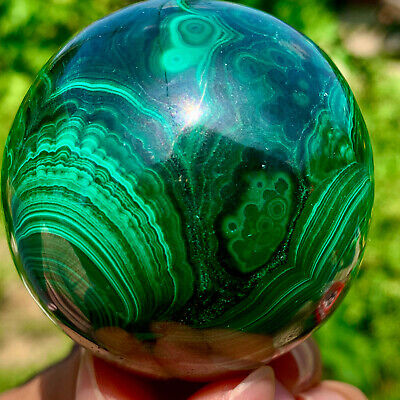 360G Natural Beauty Shiny Green BrightMalachite Fibre Crystal From China PA324